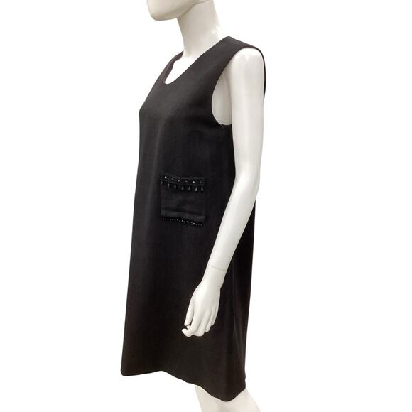 MaxMara Dress Women’s Size 10 Sleeveless Fine Knit - Linen Blend Scoop Neckline - Picture 2 of 5